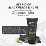 Thumbnail for Globus Naturals Anti Pollution & Anti Acne Detox Charcoal Face Scrub for Men