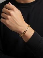 Thumbnail for NVR Men's Gold Plated Cuff Bracelet - Distacart