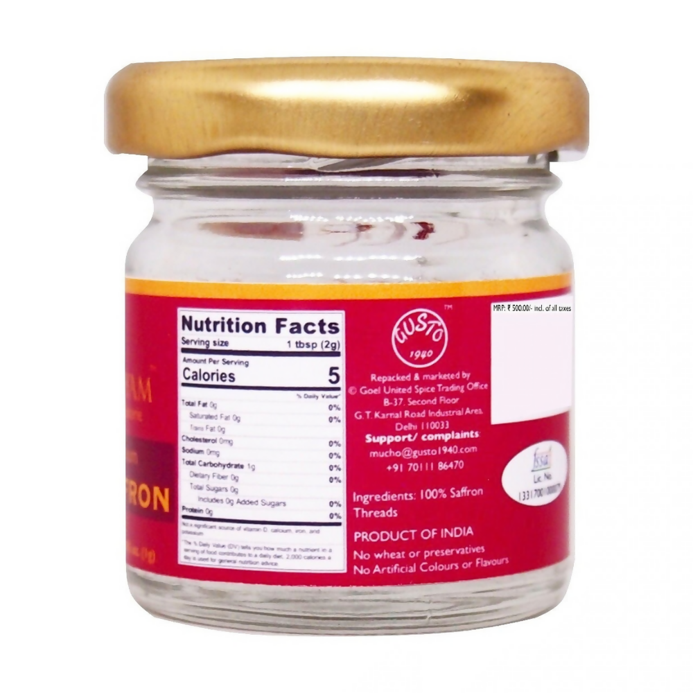 Tassyam Organics A Grade Saffron Strands - Distacart