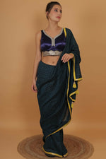 Thumbnail for Joban Fashion Silk Zari And Sequence Work Padded Blouse - Blue