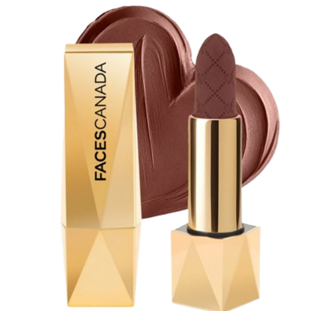 Faces Canada Comfy Silk Obsession Lipstick - Bold Brown 07 - Distacart