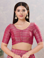 Thumbnail for Joban Fashion Women Silk South-Pink Stitched Blouse - Distacart