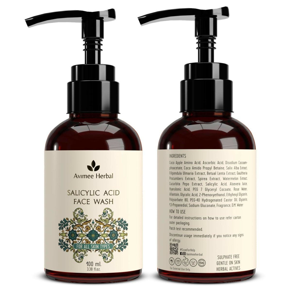 Avimee Herbal Salicylic Acid Face Wash - Distacart
