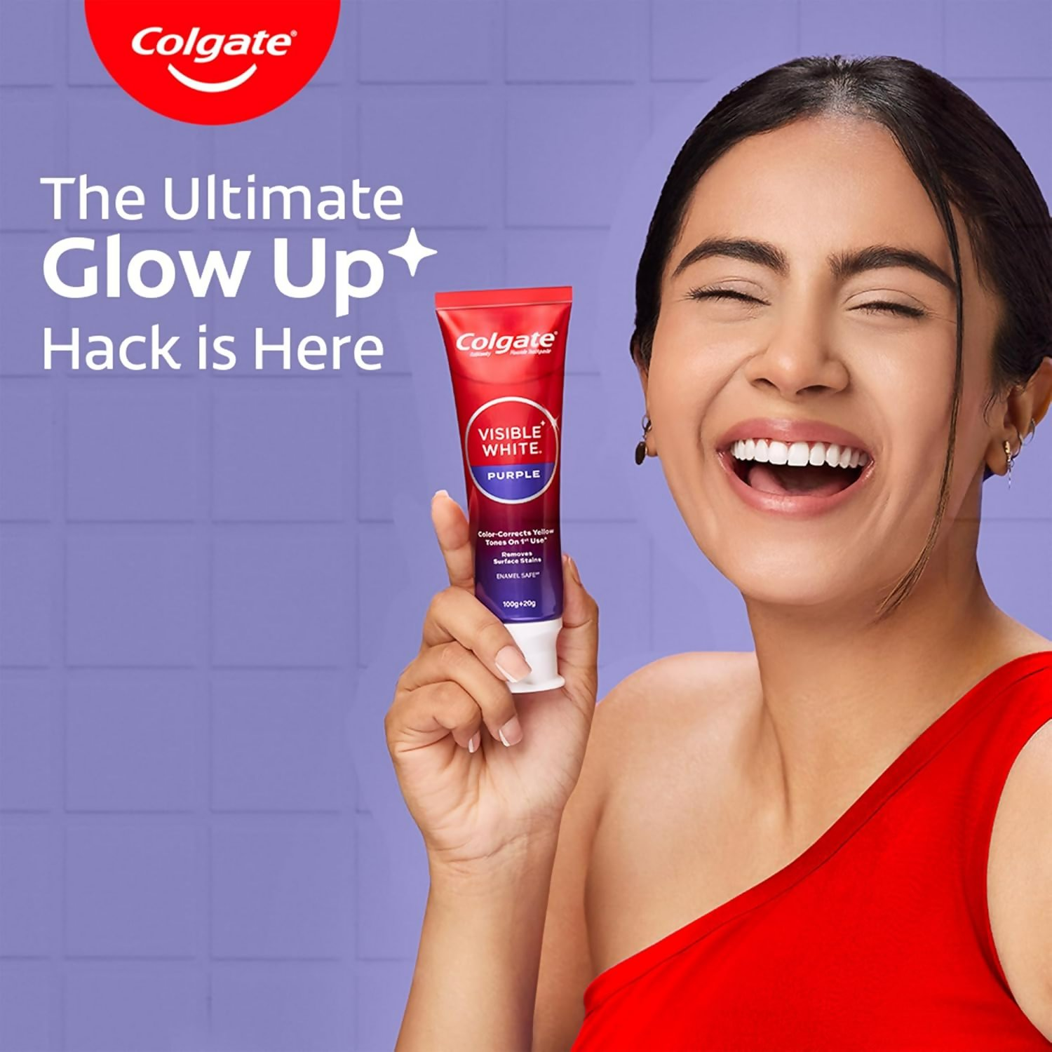Colgate Visible White Purple Toothpaste For Teeth Whitening Helps Remove Surface Stains, Whitens Yellow - Distacart