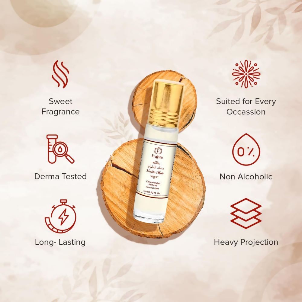 Frabia Vanilla Musk Perfume Oil Roll-On - Dista