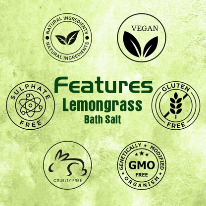 VedicAyurveda Dead Sea Salt and Lemongrass Bath Salt - Dista