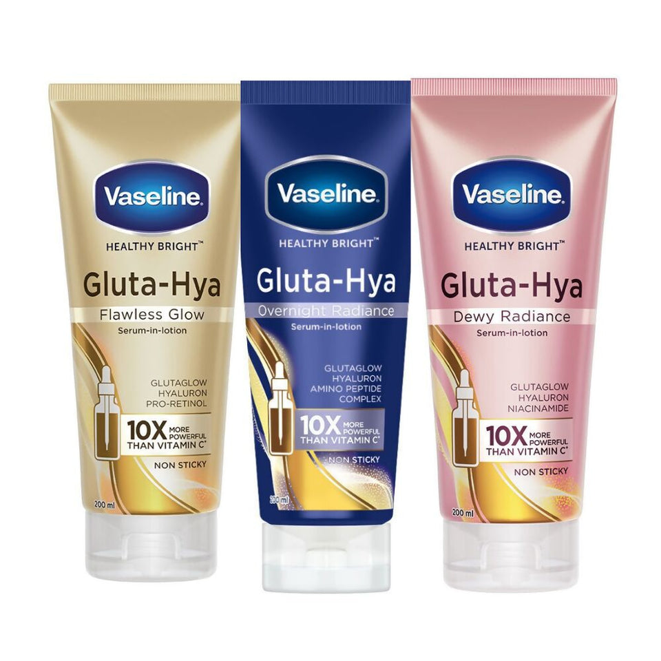 Vaseline Gluta Hya Serum-in-Lotion - Dewy Radiance, Overnight Radiance