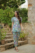Thumbnail for Preksha Creation Indian Designer Cotton Blend Women And Girl Co-Ord Set - Blue - Distacart