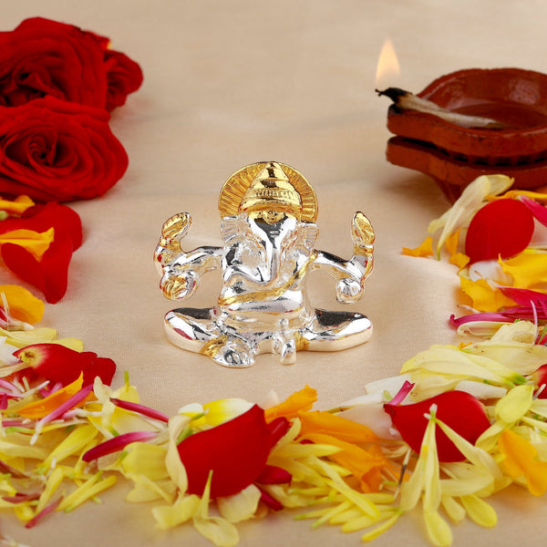 Estele Gold-Polished Spiritual Lord Bal Ganesha Idol for Gifts & HouseWarming/Home/Office Decors - Distacart