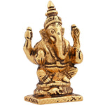 Thumbnail for Estele Gold-Polished God of Wisdom Lord Ganesha Idol for Home/Office Decors - Distacart