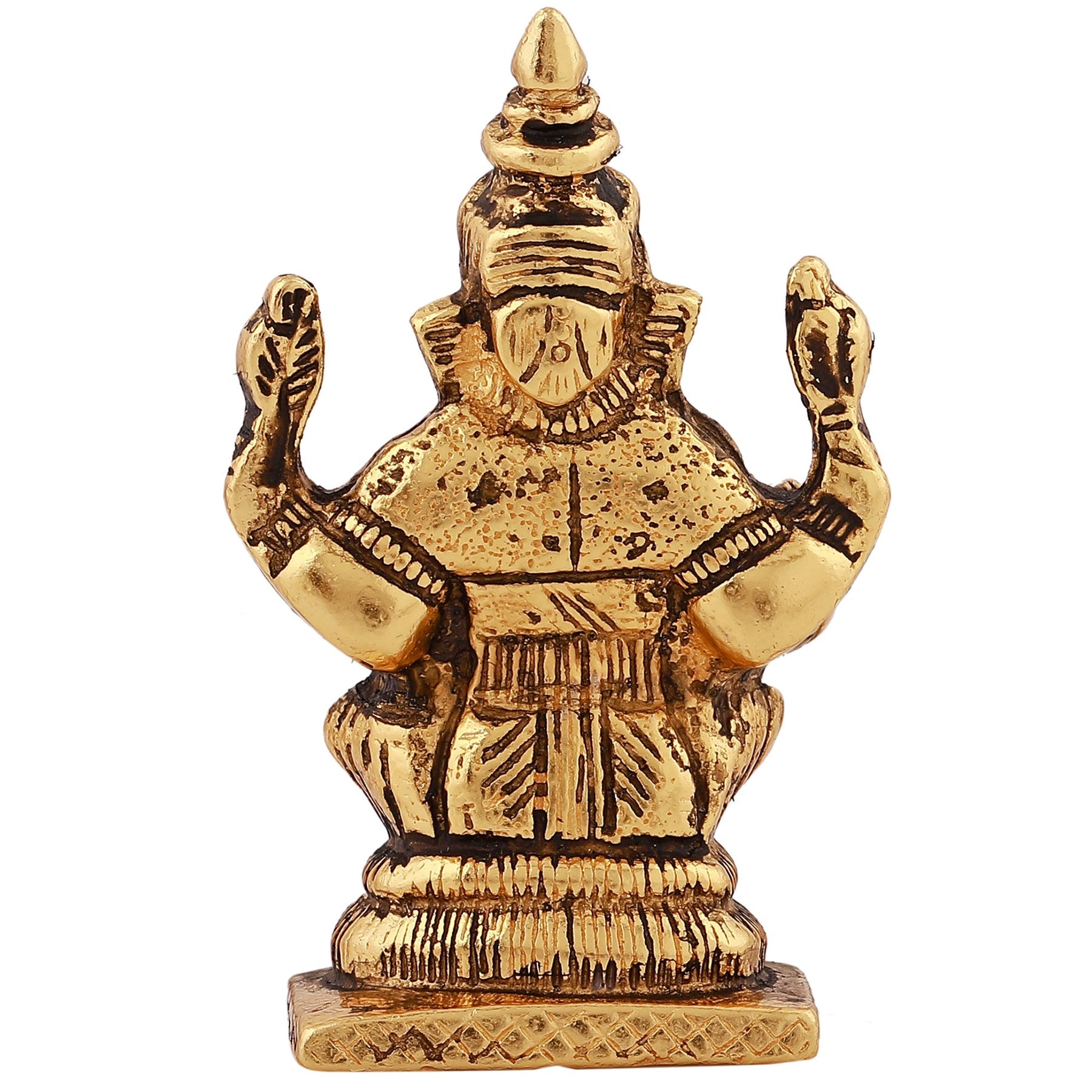 Estele Gold-Polished God of Wisdom Lord Ganesha Idol for Home/Office Decors - Distacart