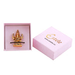 Thumbnail for Estele Gold-Polished God of Wisdom Lord Ganesha Idol for Home/Office Decors - Distacart