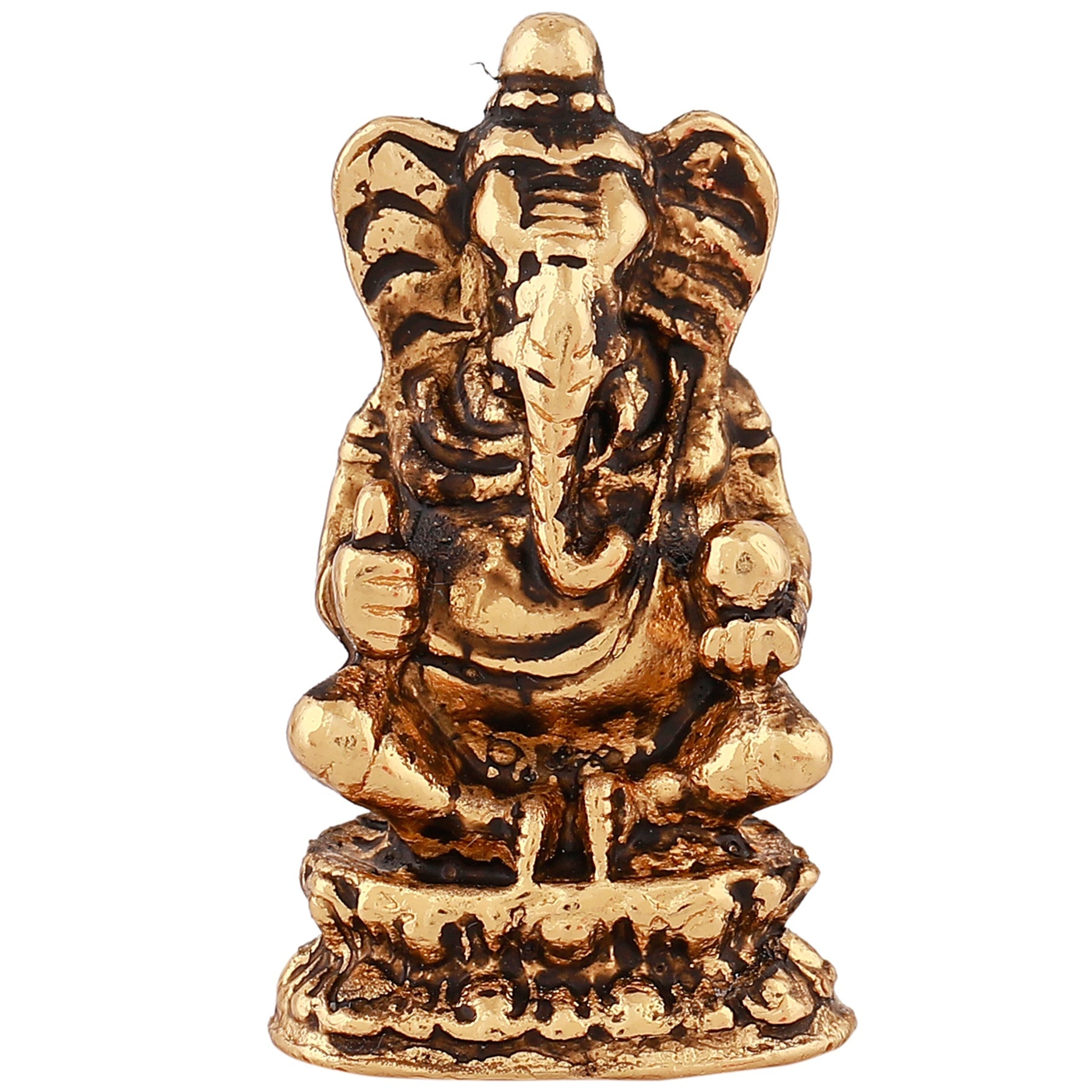 Estele Gold-Polished Spiritual Lord Ganesha Idol for Gifts & HouseWarming/Home/Office Decors - Distacart