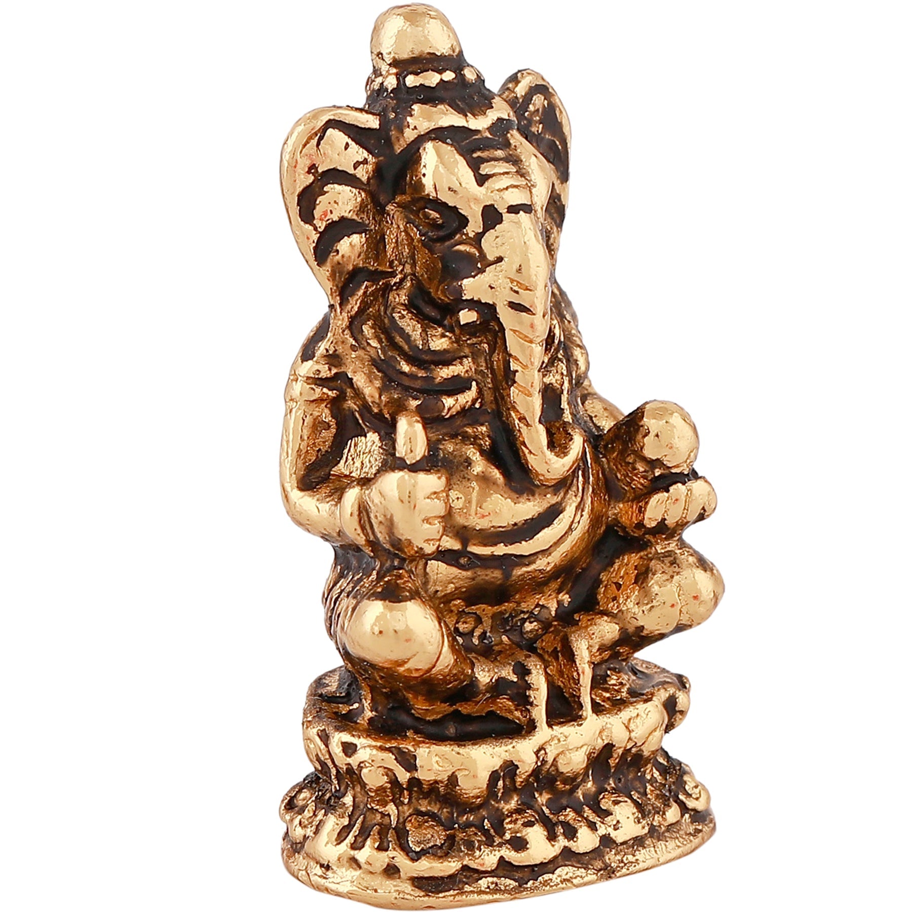 Estele Gold-Polished Spiritual Lord Ganesha Idol for Gifts & HouseWarming/Home/Office Decors - Distacart