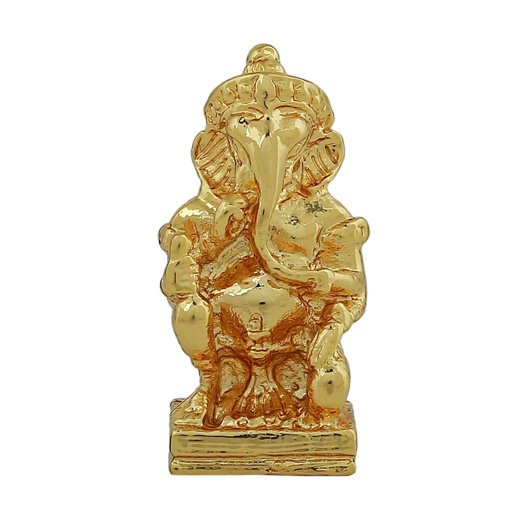 Estele Gold-Polished Spiritual Lord Ganesha Idol for Gifts & HouseWarming/Home/Office Decors - Distacart