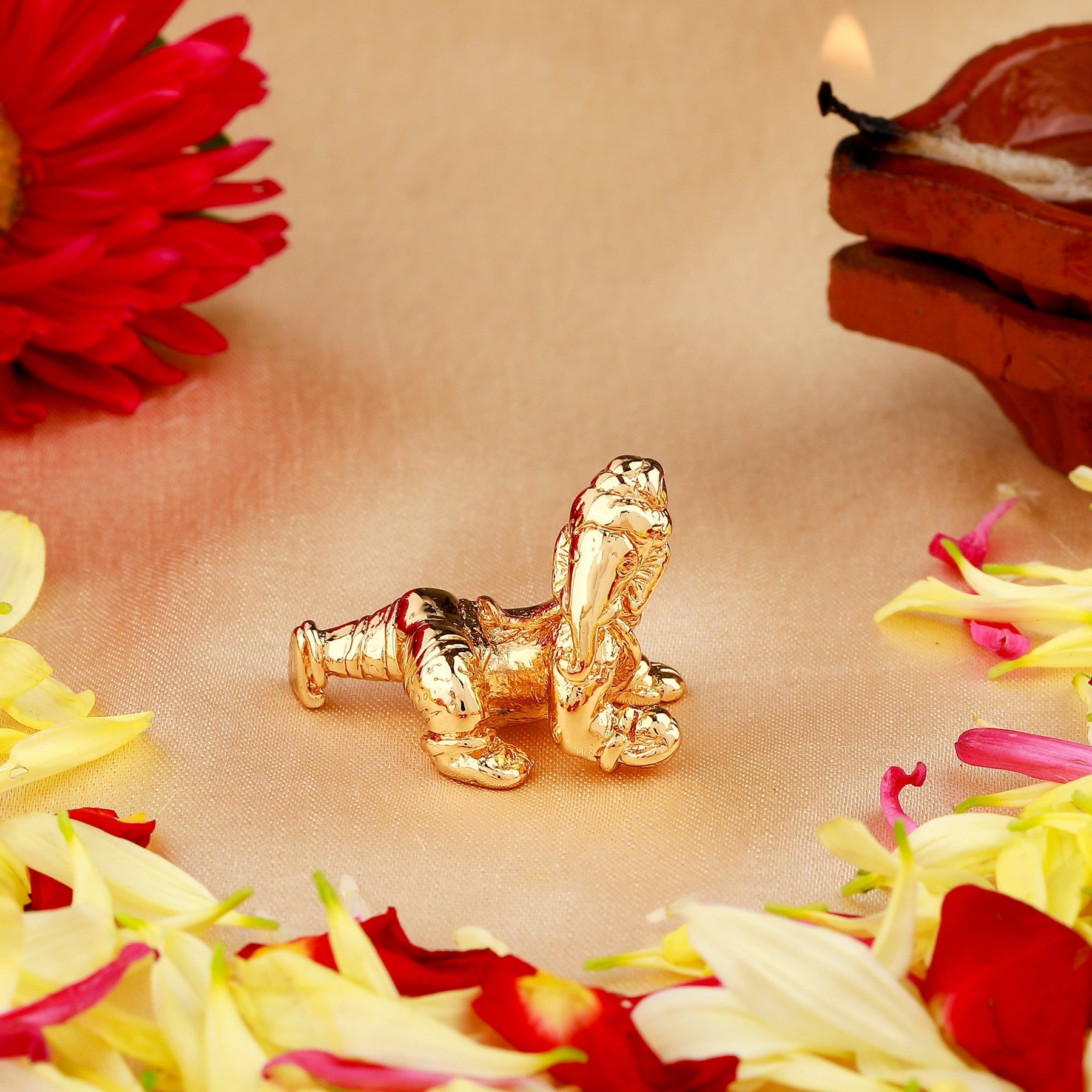 Estele Gold-Polished Spiritual Lord Bal Ganesha Idol for Gifts & HouseWarming/Home/Office Decors - Distacart