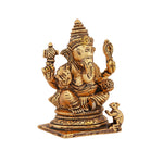 Thumbnail for Estele Gold-Polished Spiritual Lord Ganesh Idol for Gifts & HouseWarming/Home/Office Decors - Distacart