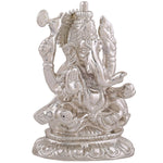 Thumbnail for Estele Rhodium Plated Spiritual Lord Ganesha Idol for Gifts & HouseWarming/Home/Office Decors - Distacart