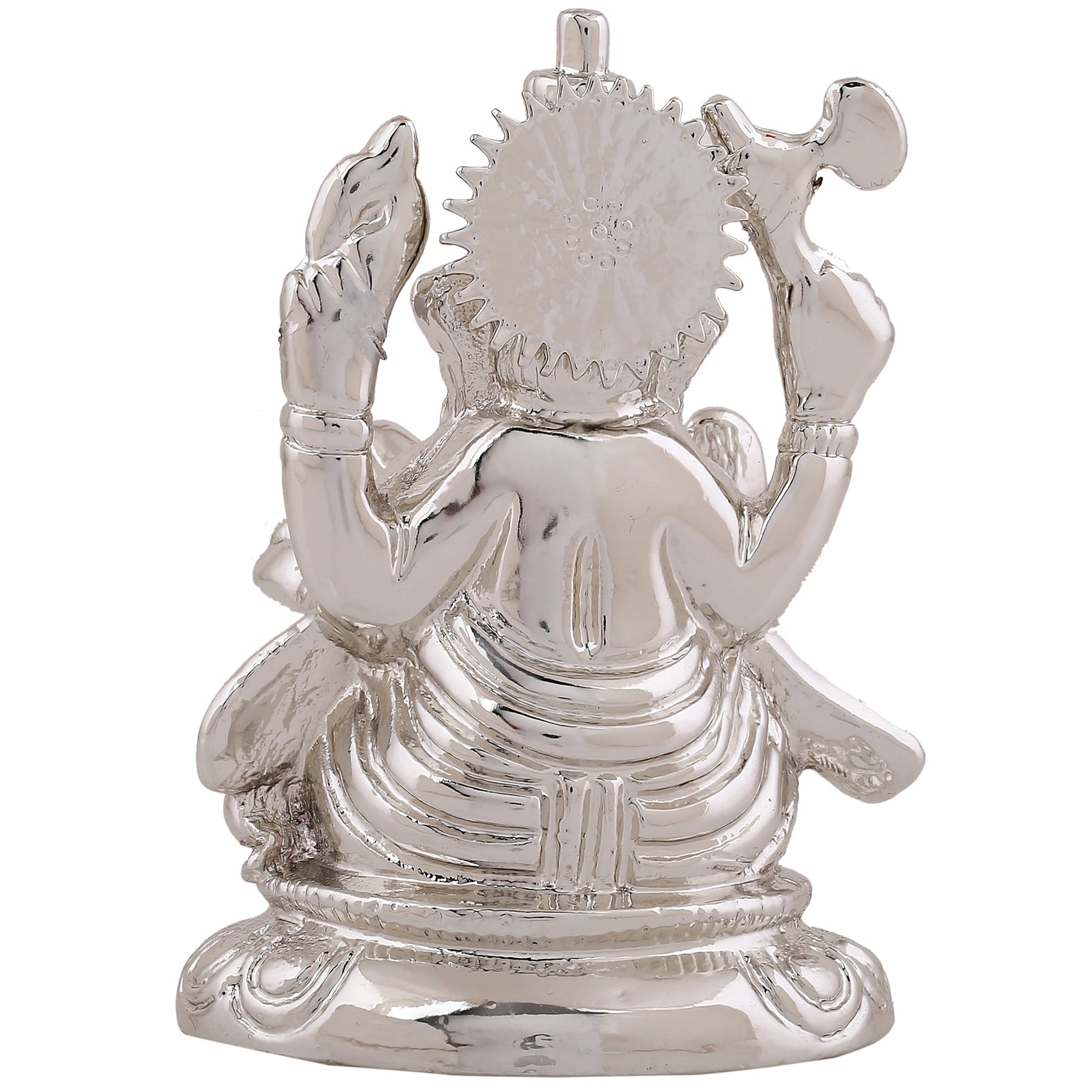 Estele Rhodium Plated Spiritual Lord Ganesha Idol for Gifts & HouseWarming/Home/Office Decors - Distacart