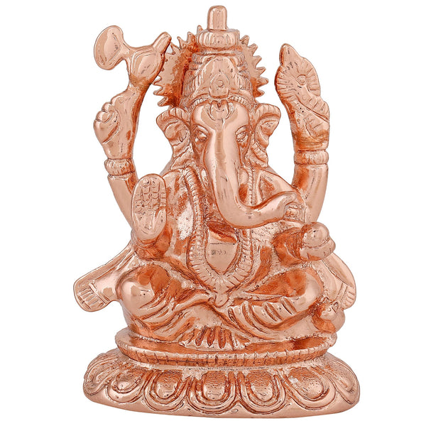 Estele Pink/Rose Gold-Polished Spiritual Ganesha Idol for Poja/Car decor - Distacart