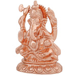 Thumbnail for Estele Pink/Rose Gold-Polished Spiritual Ganesha Idol for Poja/Car decor - Distacart