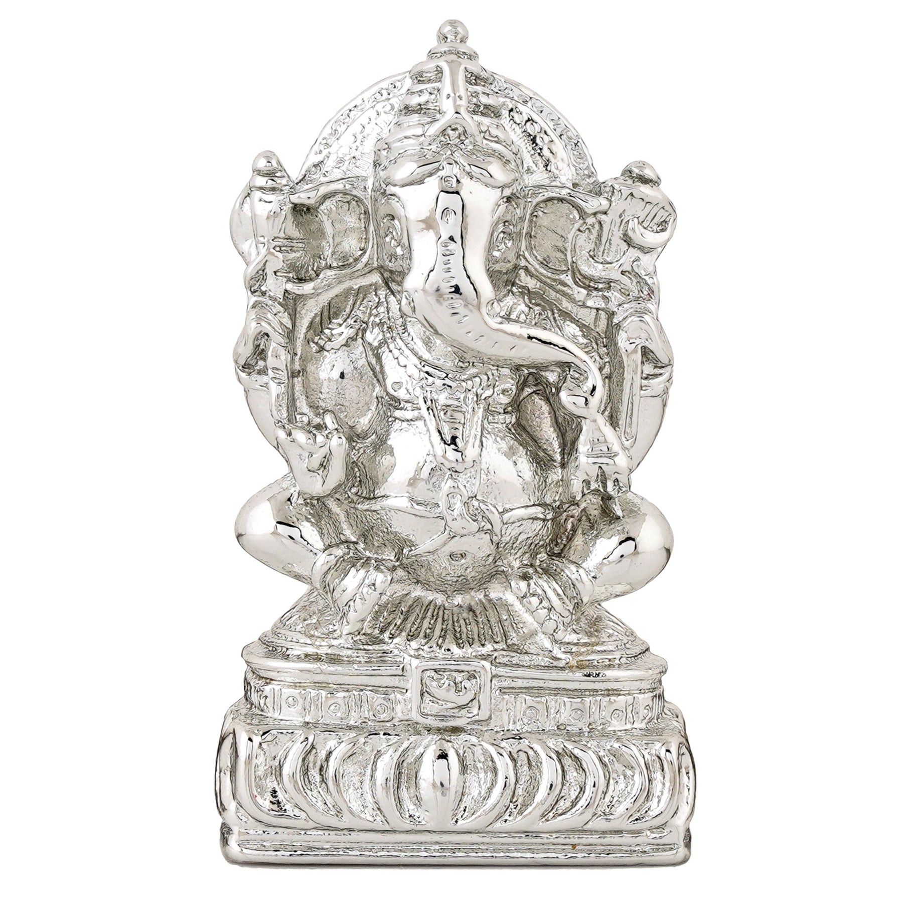 Estele Rhodium Plated Spiritual Lord Ganesha Idol for Gifts & HouseWarming/Home/Office Decors - Distacart