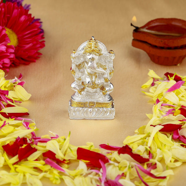 Estele Gold-Polished Spiritual Lord Ganesha Idol for Gifts & HouseWarming/Home/Office Decors - Distacart