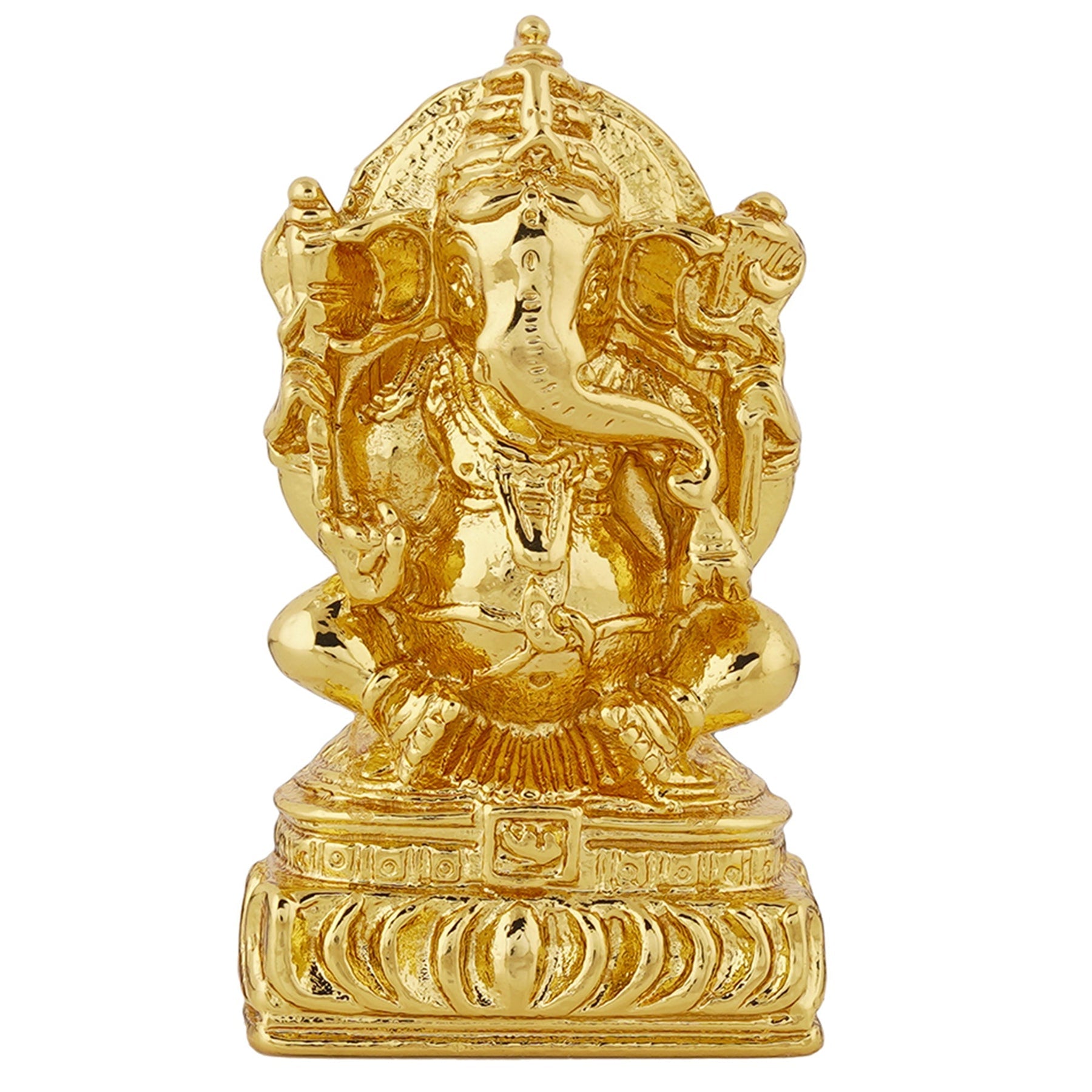 Estele Gold-Polished Spiritual Lord Ganesha Idol for Gifts & HouseWarming/Home/Office Decors - Distacart