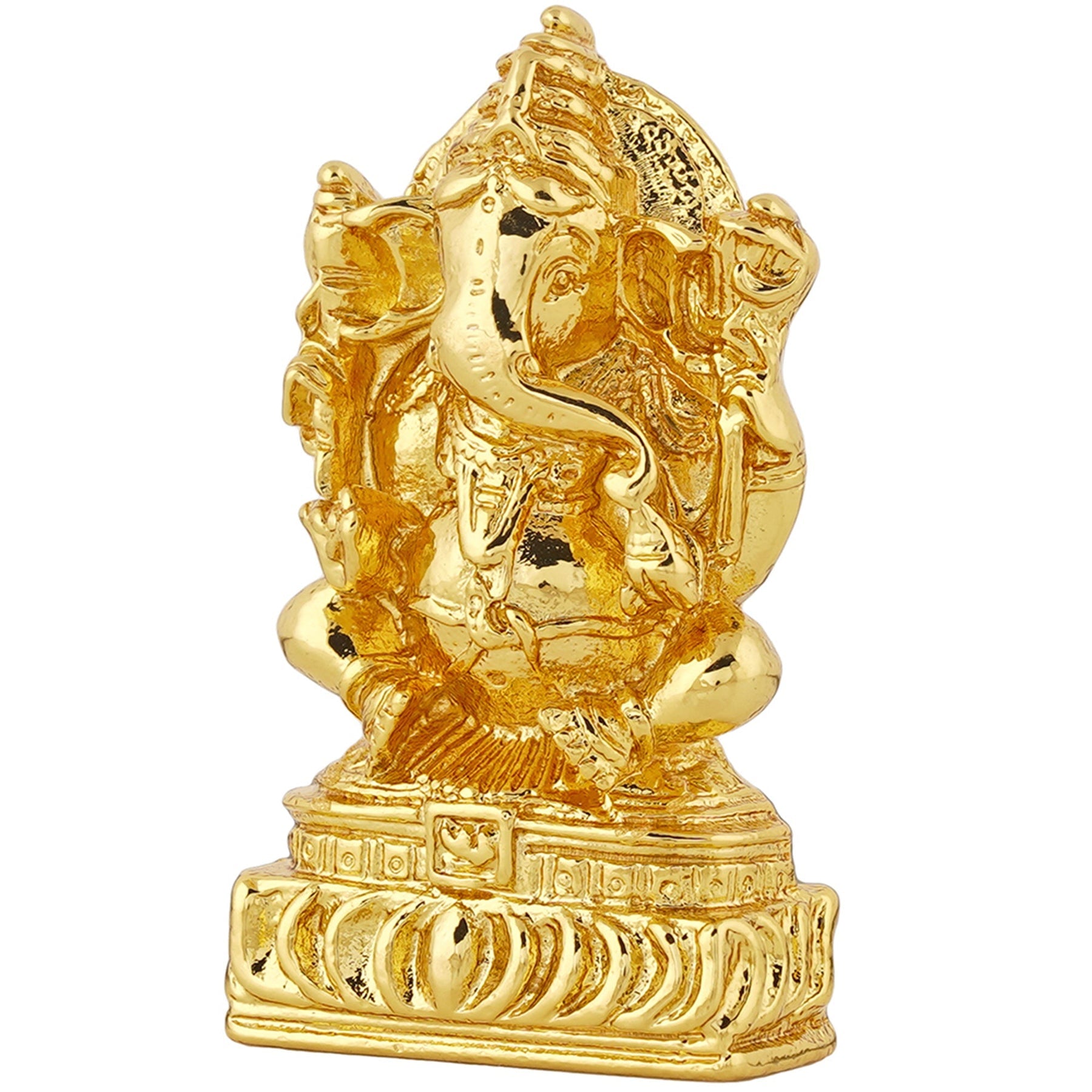 Estele Gold-Polished Spiritual Lord Ganesha Idol for Gifts & HouseWarming/Home/Office Decors - Distacart