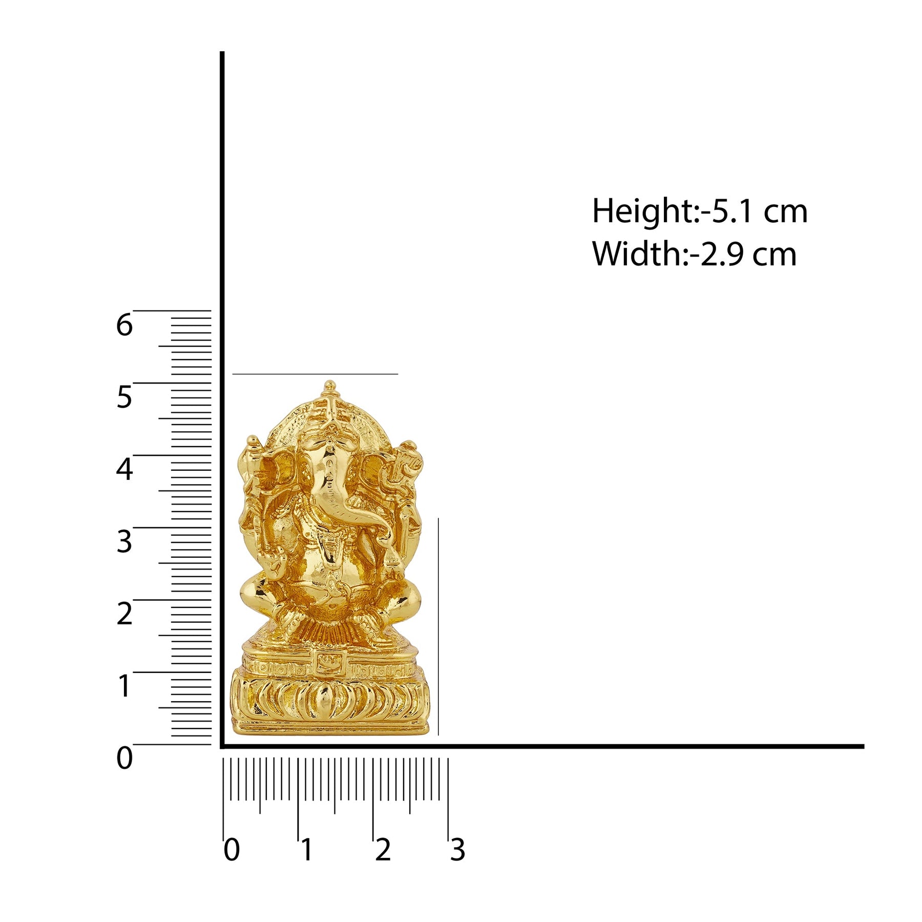 Estele Gold-Polished Spiritual Lord Ganesha Idol for Gifts & HouseWarming/Home/Office Decors - Distacart
