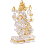 Thumbnail for Estele Gold-Polished Spiritual Mooshak Lord Ganesha Idol for Gifts & HouseWarming/Home/Office Decors - Distacart