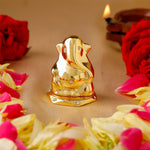 Thumbnail for Estele Gold-Polished God of beginnings Lord Ganesha Idol for Home/Office Decors - Distacart