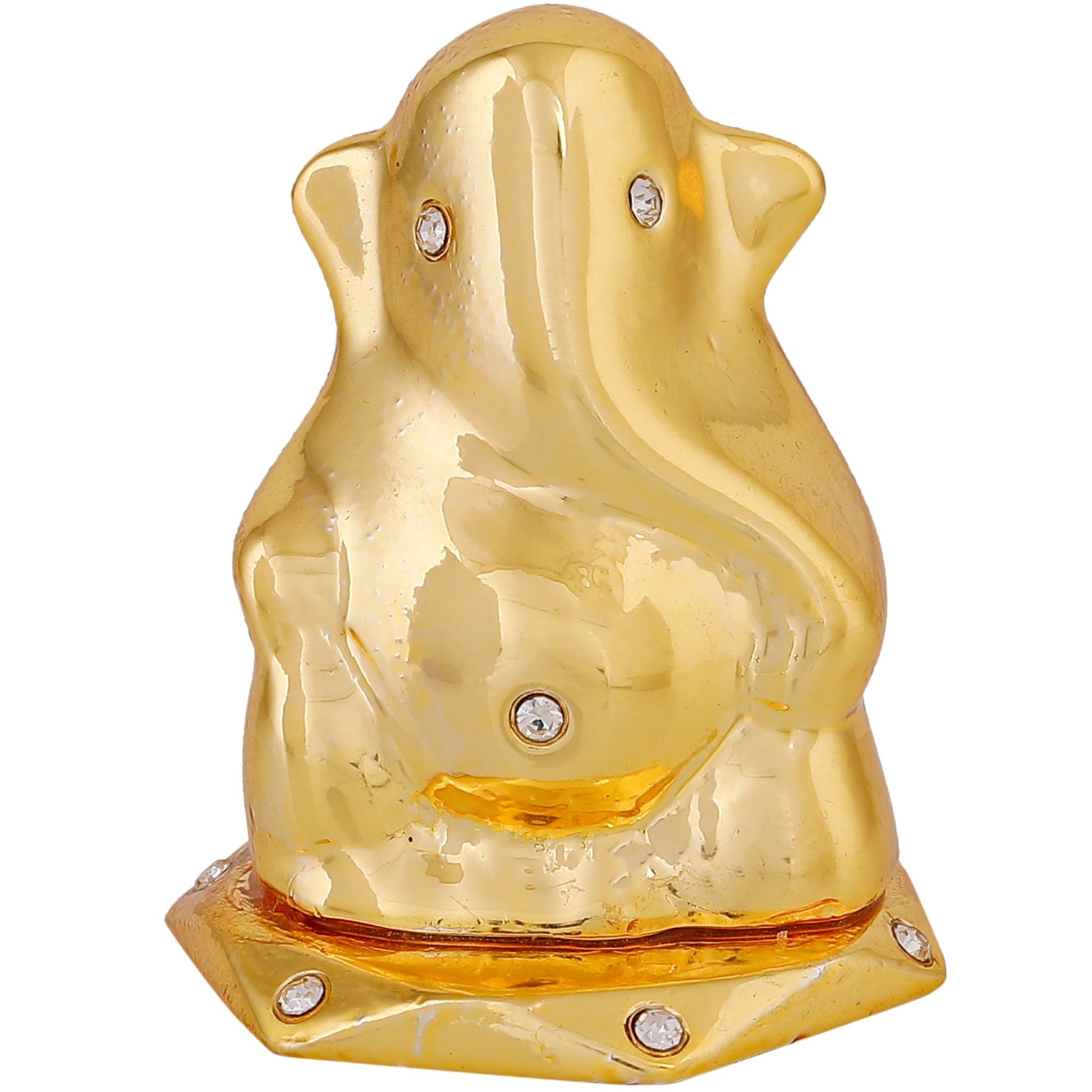 Estele Gold-Polished God of beginnings Lord Ganesha Idol for Home/Office Decors - Distacart