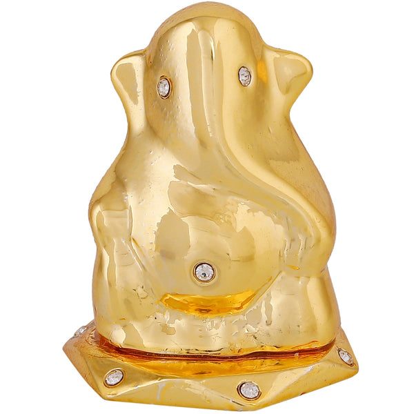 Estele Gold-Polished God of beginnings Lord Ganesha Idol for Home/Office Decors - Distacart