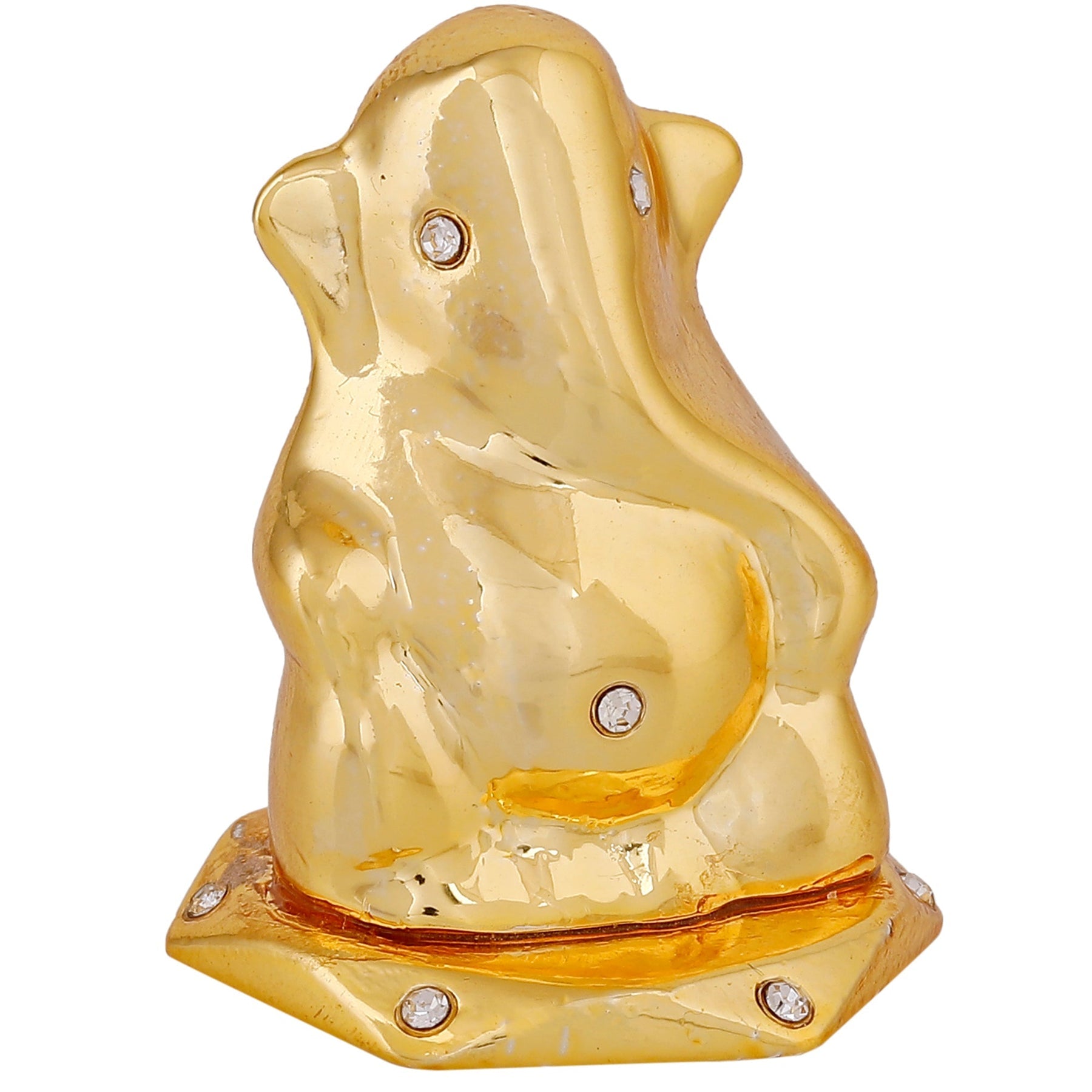 Estele Gold-Polished God of beginnings Lord Ganesha Idol for Home/Office Decors - Distacart