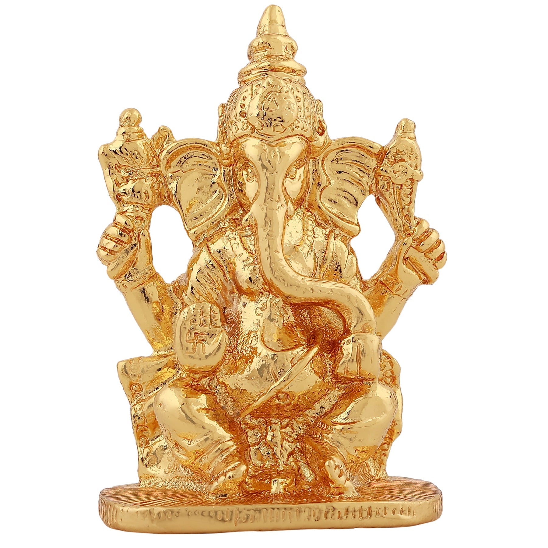 Estele Gold-Polished Spiritual Lord Ganesha Idol for Gifts & HouseWarming/Home/Office Decors - Distacart