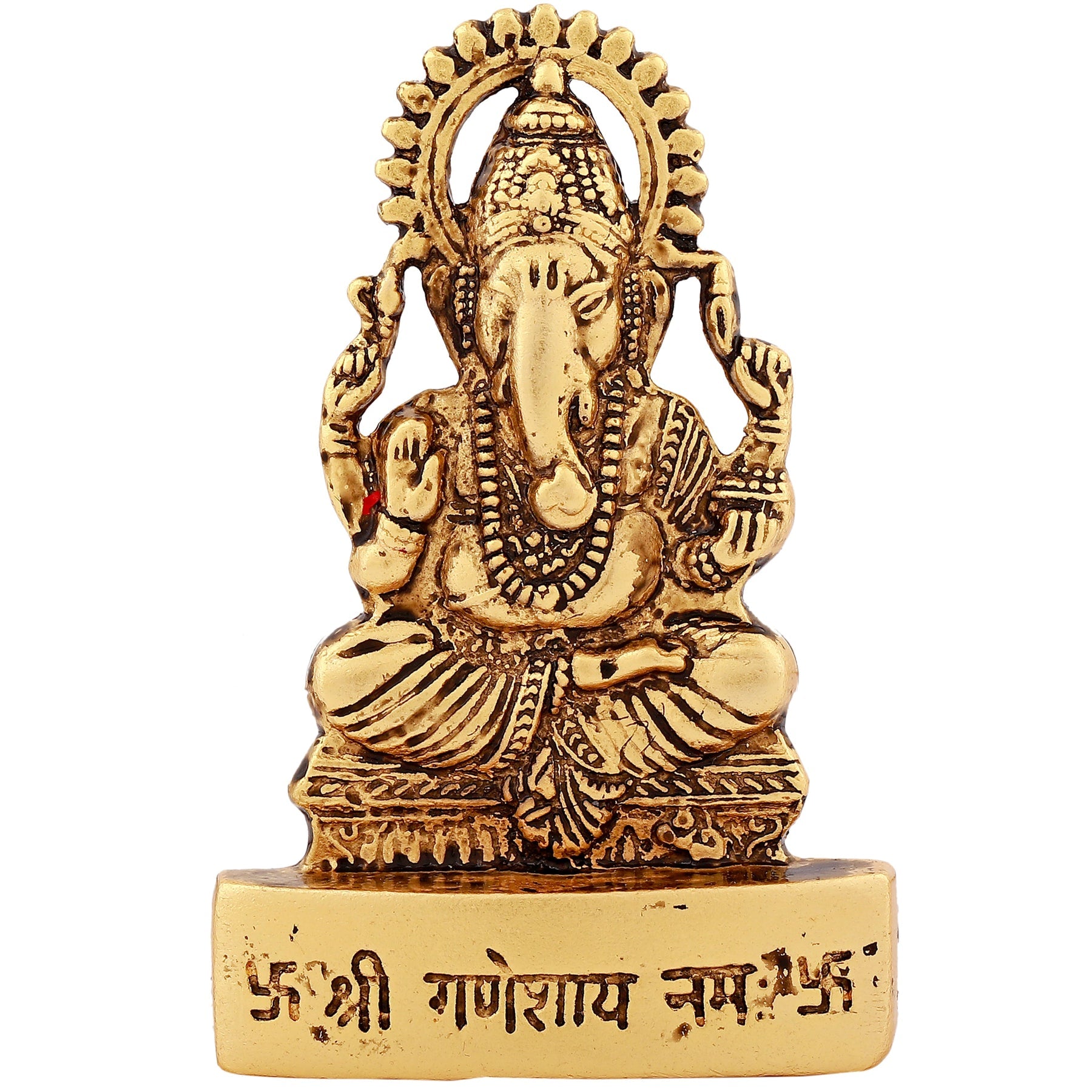 Estele Gold-Polished Spiritual Lord Ganesha Idol for Gifts & HouseWarming/Home/Office Decors - Distacart