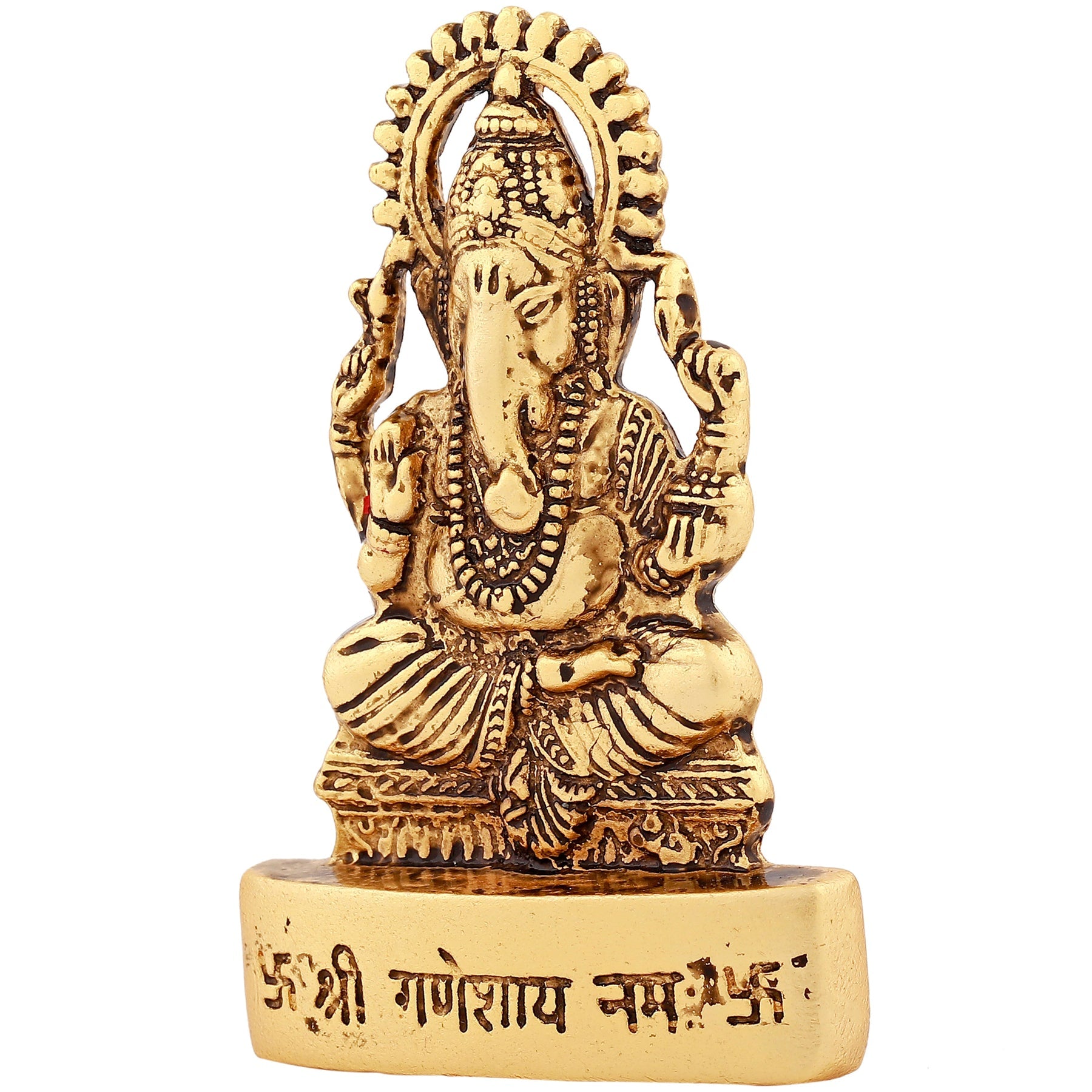 Estele Gold-Polished Spiritual Lord Ganesha Idol for Gifts & HouseWarming/Home/Office Decors - Distacart