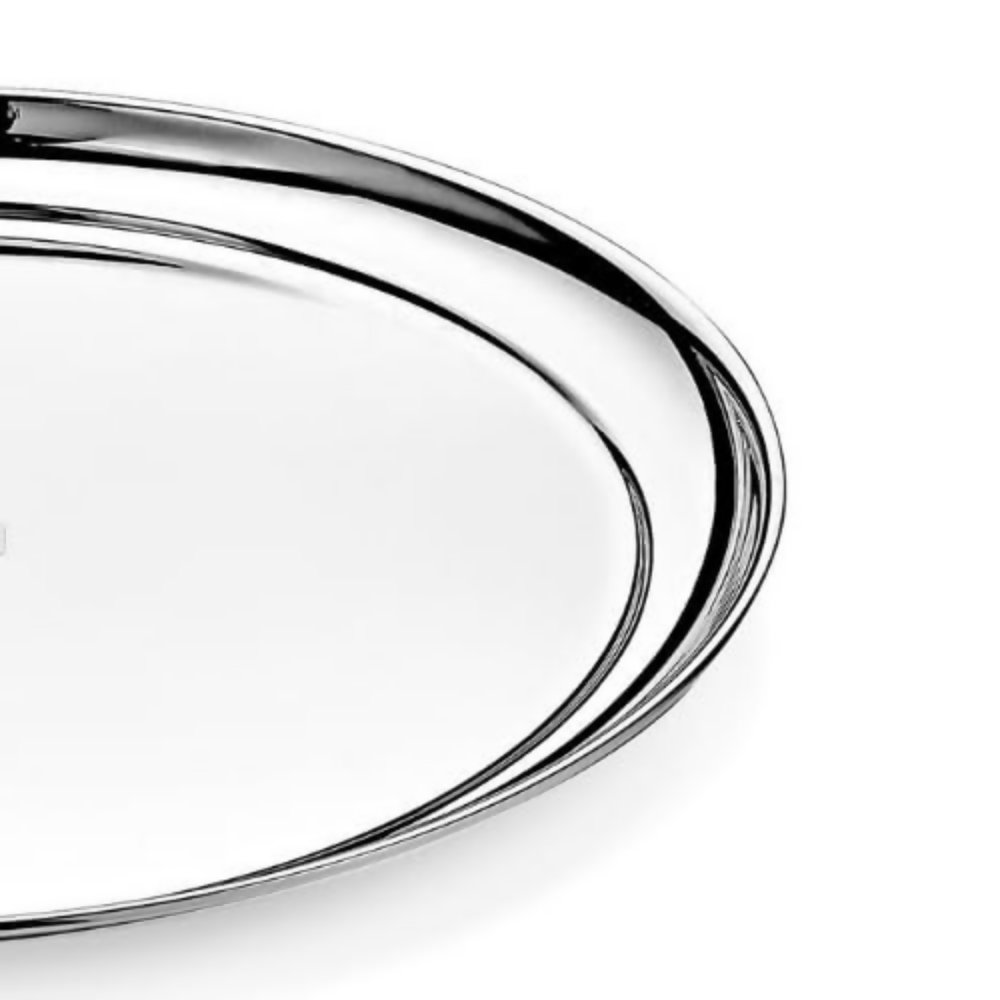 Vinod Stainless Steel Rajbhog Plate, Lunch & Dinner Plate - 28.5 cm - Dista
