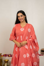 Thumbnail for Joban Fashion Pink Tie & Dye Cotton Suit Set - Distacart