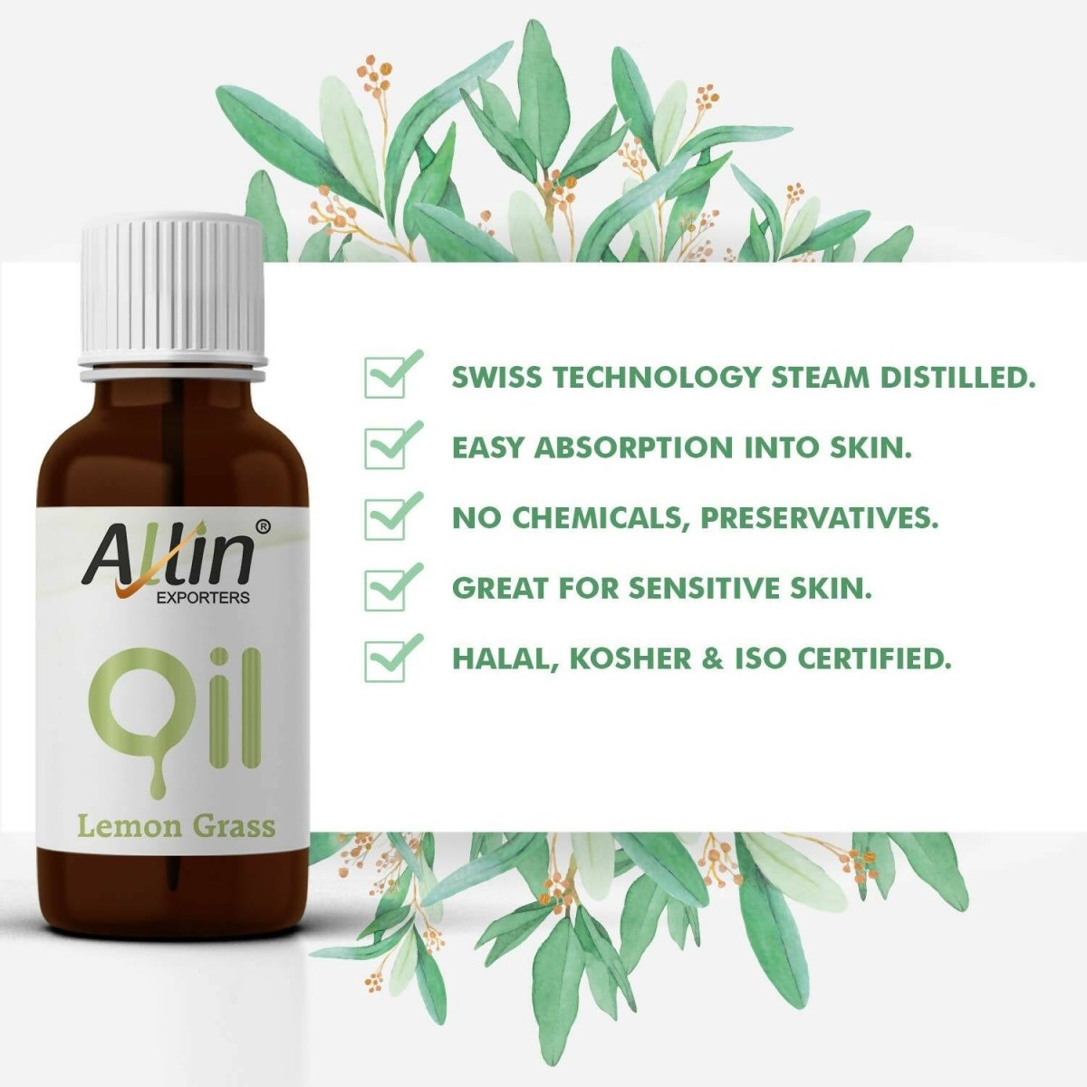 Allin Exporters Lemon Grass Essential Oil - Distacart