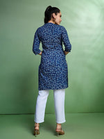 Thumbnail for Sangria Floral Printed Cotton Straight Kurta - Distacart