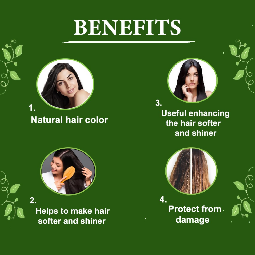 VedicAyurveda Natural Color Black Hair Kit - Dista