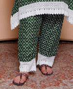 Thumbnail for Miravan Womens Plus Size Green Rayon Zigzag Print Kurta with Palazzo set - Distacart