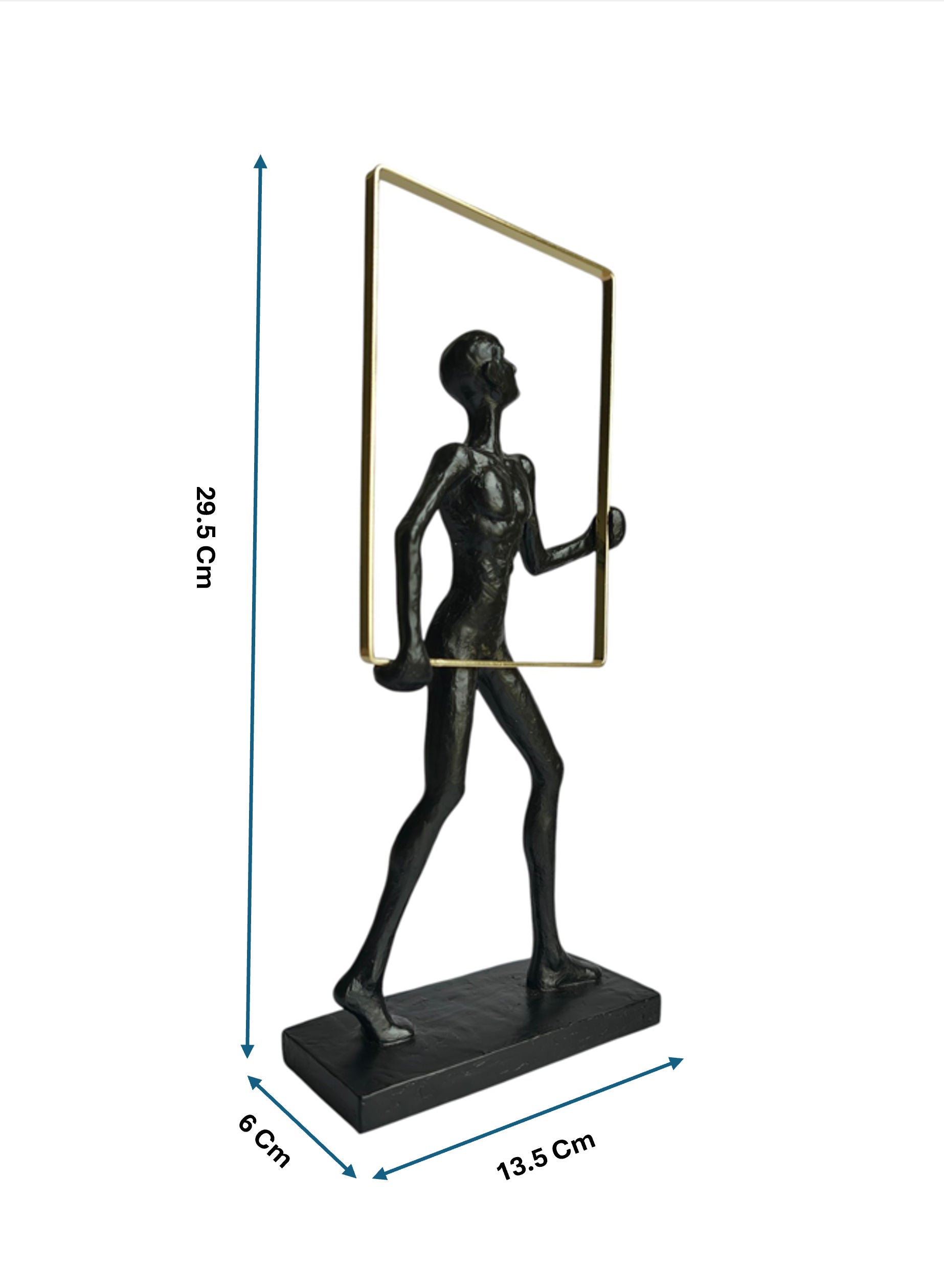 Sun Mun Decors Abstract Man Frame Black