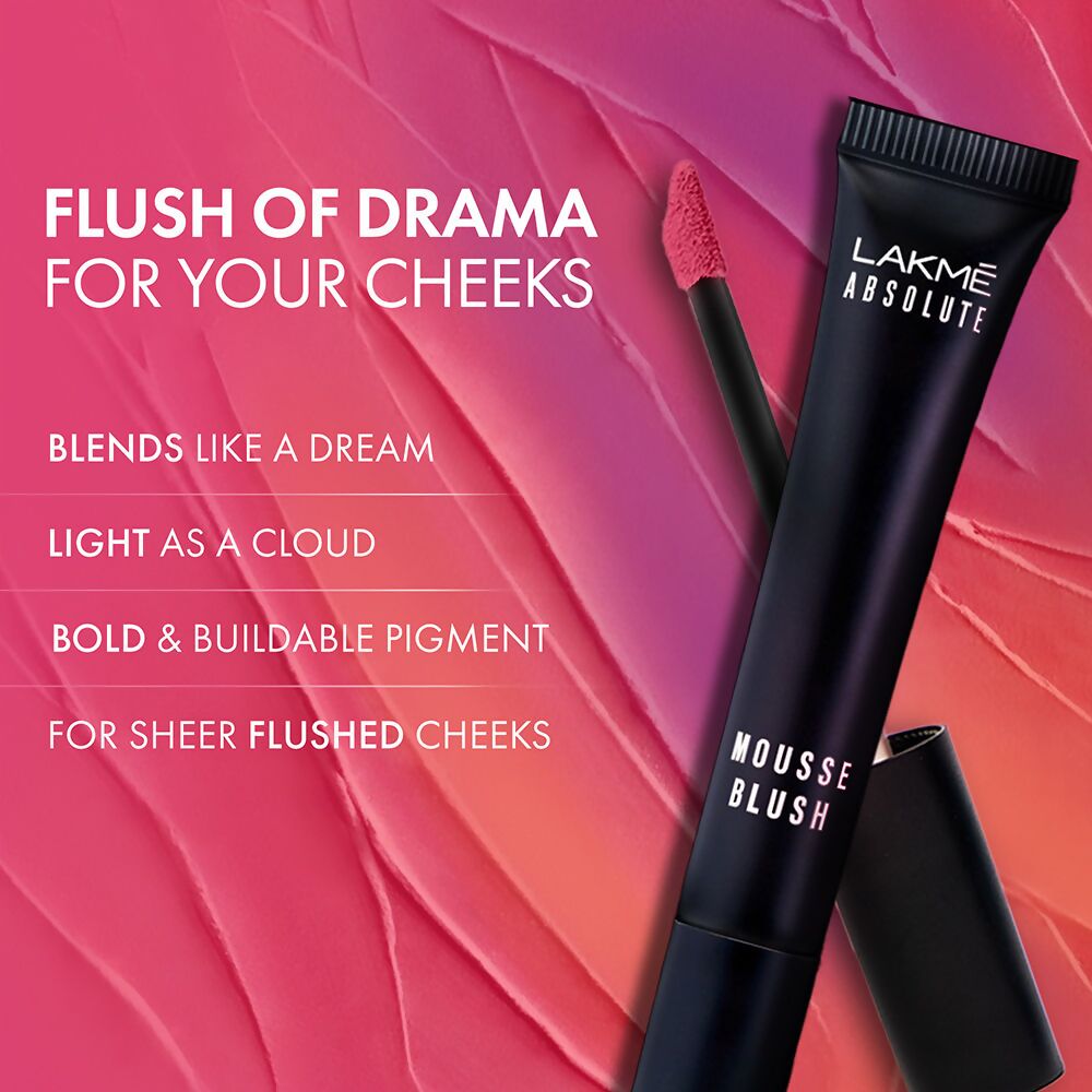 Lakme Absolute Mousse Blush - Pink Rose - Distacart