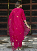 Thumbnail for Rani-Pink-Silk-Blend-Casual-Wear-Embroidery-Work-Readymade-Salwar-Suit-VV-9501-PINK-D(3)