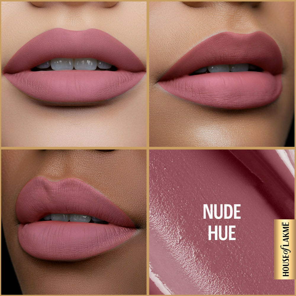 Lakme Ultimate Glam Matte Liquid Lipstick - Nude Hue