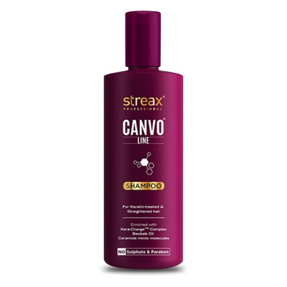 Streax Pro Canvo Line Shampoo, Conditioner & Serum For Straightened Hair - Distacart