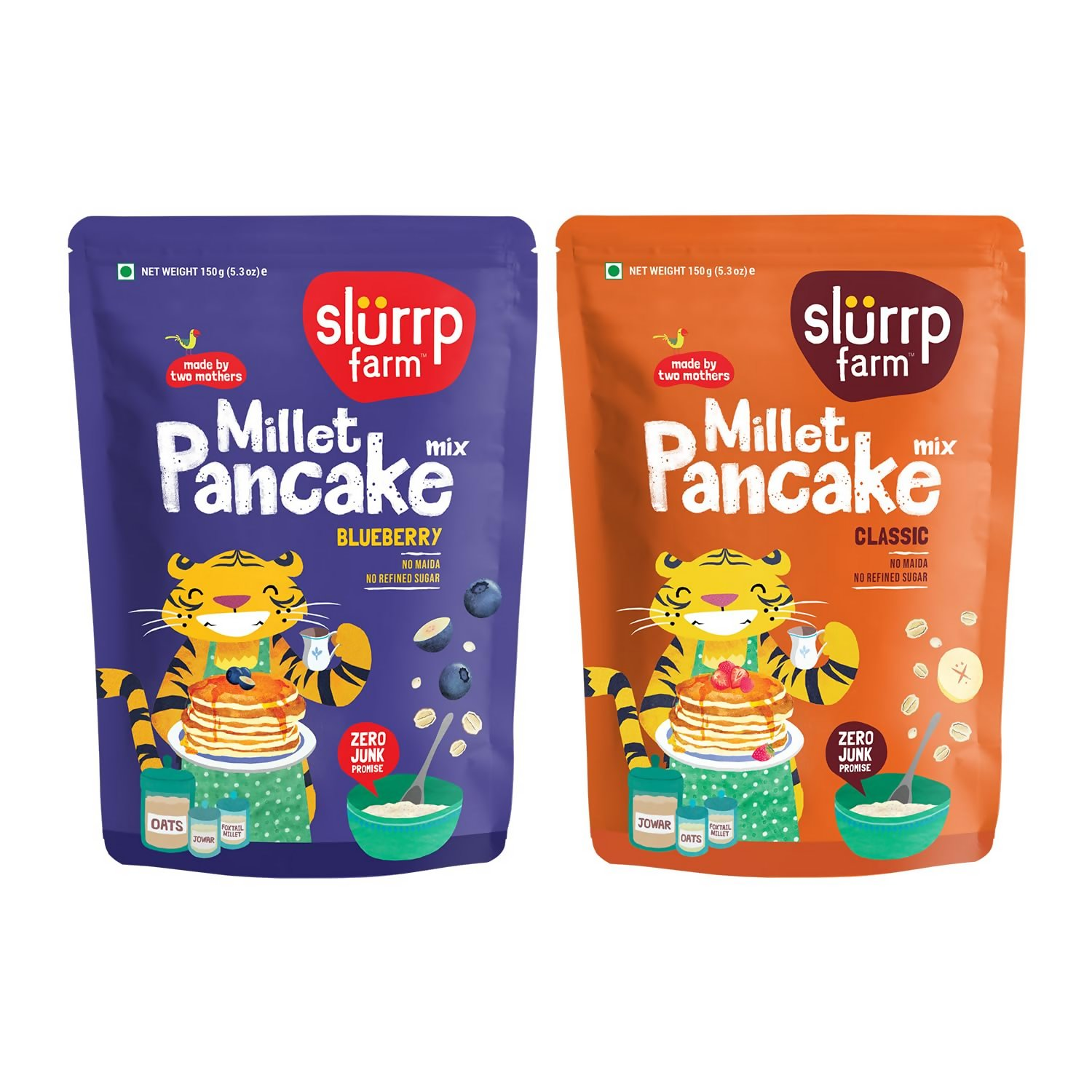 Slurrp Farm Millet Pancake Mix Combo Blueberry & Classic